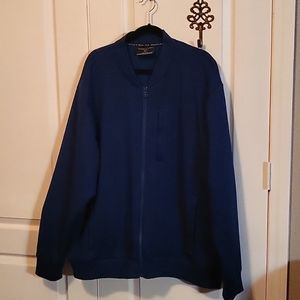 Nwot..Dark royal blue athletic  zippered sweatshirt
